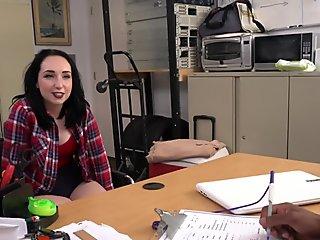 Chick with a perspective gets her coochie stuffed by horny directors BBC