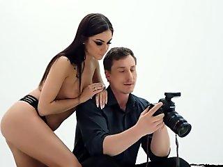 European model blowjob with facial