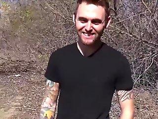 Tattooed gay guy likes to get his butt banged by a hairy dick