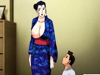 Japanese lesbian anime with bigboobs squirting milk